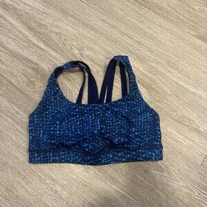 Lululemon Energy Bra Exhale Samba Blue Sz 6 Medium Support Sports Bra Yoga Gym